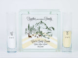 Blended Family Wedding Unity Sand Ceremony Jar with Lid, Unity Candle Alternative, Together We Make a Family Woodland Mountain Sand Set with Sand Included