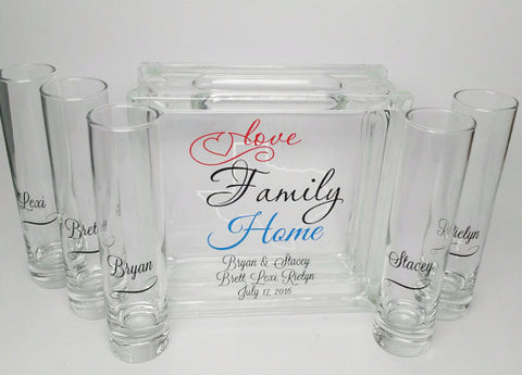Blended Family Unity Sand Set - Wedding Sand Ceremony Set - Home Theme Sand Set - State Silhouette