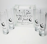 Unity Candle Alternative - Blended Family Unity Sand Set - Love You to the Moon and Back