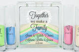 Blended Family Unity Sand Set - Unity Candle Alternative - Together We Make a Family with White Floral Heart