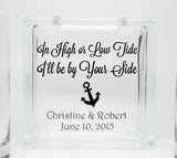 Unity Sand Set with Lid - Beach or Nautical Theme - Sand Included - In High or Low Tide I'll be by Your Side