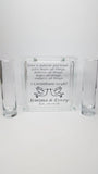 Religious Wedding Sand Ceremony Set "Love is Patient Love is kind" 1st Corinthians 13:4