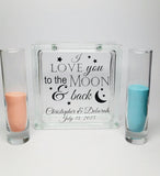 Unity Candle Alternative Sand Set "Love You To the Moon and Back"