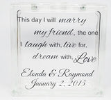 Unity Candle Alternative - Unity Sand Ceremony Set with Lid - Includes Sand