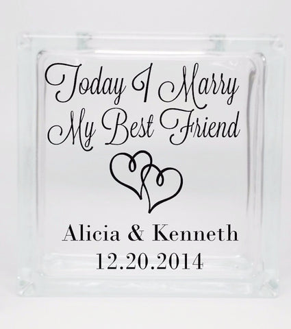 Today I Marry My Best Friend Unity Sand Ceremony Set