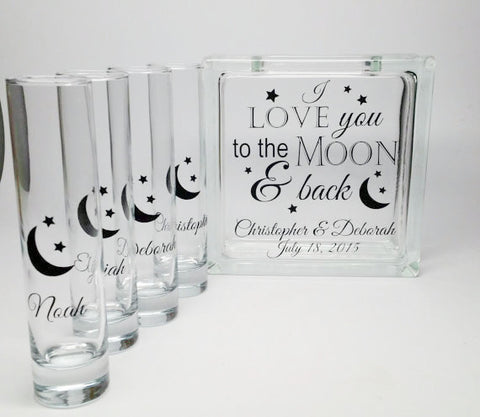 Unity Candle Alternative - Blended Family Unity Sand Set - Love You to the Moon and Back