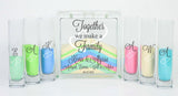 Together We Make a Family Blended Family Unity Sand Set with White Interlocking Hearts - Unity Candle Alternative