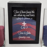 Unity Sand Ceremony Set for Wedding, For I Have Found The One Whom My Soul Loves, Personalized Unity Candle Alternative