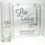 Unity Sand Ceremony Set with Lid - Live, Laugh, Love - Three Pounds of Sand Included