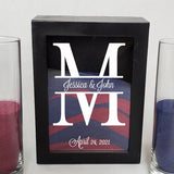 Unity Sand Ceremony Set for Wedding, Split Monogram, Personalized Unity Candle Alternative
