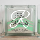 Unity Sand Ceremony Set with Lid -  Sand Included - Monogram with Surname and Established Date