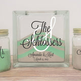 Unity Sand Ceremony Set with Lid -  Sand Included - Monogram with Surname and Established Date
