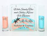 Starfish Themed Wedding Unity Sand Ceremony Set "With Sandy Toes and Salty Kisses We Became Mr. and Mrs."