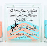 Starfish Themed Wedding Unity Sand Ceremony Set "With Sandy Toes and Salty Kisses We Became Mr. and Mrs."