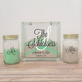 Unity Sand Ceremony Set with Lid -  Sand Included - Monogram with Surname and Established Date