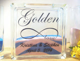 Unity Sand Ceremony Set with Lid - Sand Included - Infinity Symbol with Love