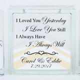 Unity Sand Ceremony Set with Lid - I Loved You Yesterday