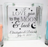 Unity Candle Alternative Sand Set "Love You To the Moon and Back"