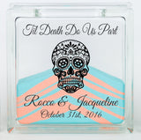 Unity Sand Ceremony Kit with Lid - Halloween or Day of the Dead Wedding Theme - Sugar Skull - Sand Included