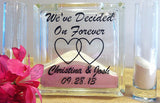 Wedding Unity Sand Ceremony Set - We've Decided on Forever with Interlocking Hearts