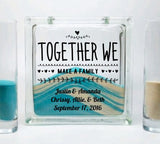 Together We Make a Family Blended Family Unity Sand Set - Handwritten Font - Unity Candle Alternative