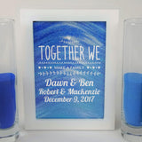 Together We Make a Family Blended Family Wedding Sand Ceremony Shadow Box Set, Unity Candle Alternative, Complete Set including Sand