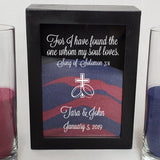 Unity Sand Ceremony Set for Wedding, For I Have Found The One Whom My Soul Loves, Personalized Unity Candle Alternative