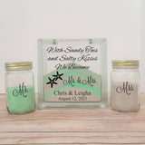 Starfish Themed Wedding Unity Sand Ceremony Set "With Sandy Toes and Salty Kisses We Became Mr. and Mrs."